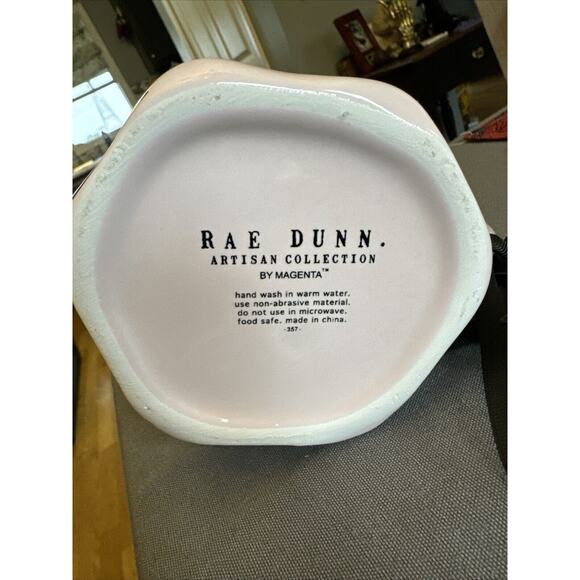 Rae Dunn Light Pink Ghost Coffee Tea Cup Mug Boo and Spiderwebs NWT Halloween - Picture 3 of 6